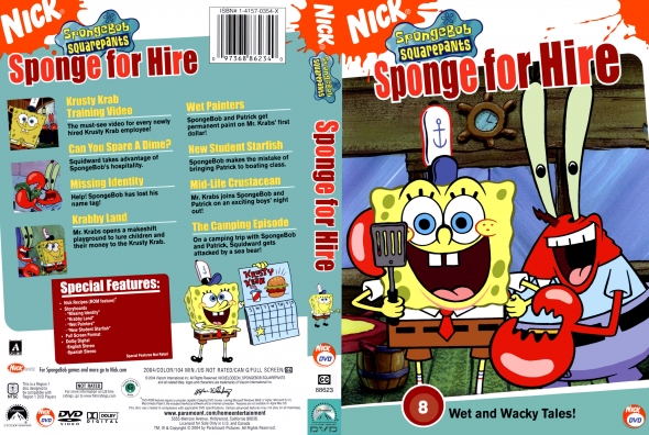 Covercity Dvd Covers Labels Spongebob Squarepants Sponge For Hire