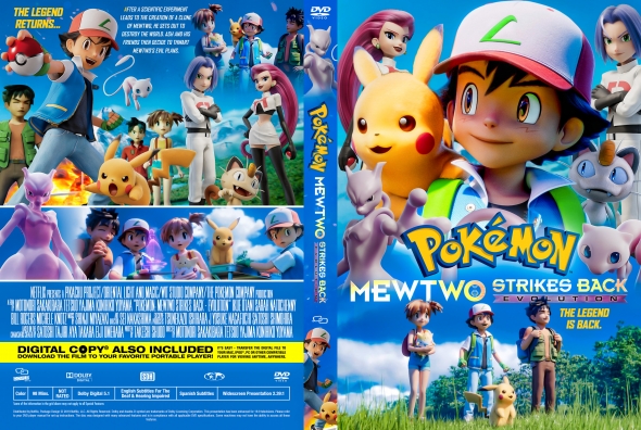 Pokémon - Mewtwo Contra-Ataca - Evolução - Capa DVD  Label DVD -   - Crianção e tradução de capas de Dvd's e Blu-ray's  para colecionadores