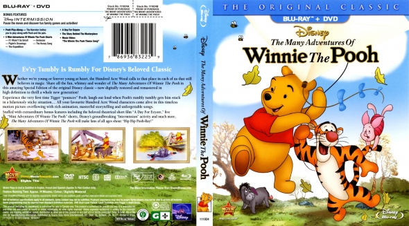 the many adventures of winnie the pooh blu ray cover