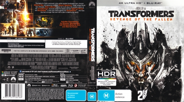 CoverCity - DVD Covers & Labels - Transformers: Revenge Of The Fallen 4K