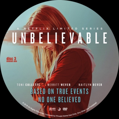 Unbelievable - Season 1; disc 3