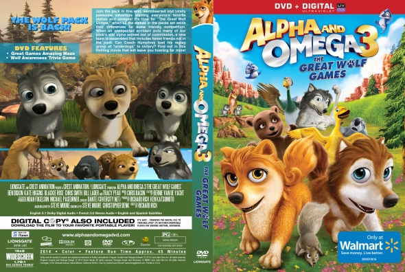 Alpha and Omega 3 The Great Wolf Games dvd label - DVD Covers