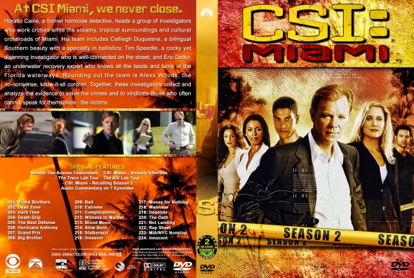 CoverCity - DVD Covers & Labels - CSI: Miami- Season 2 (spanning spine)