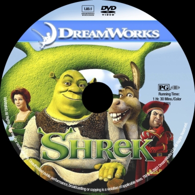 Shrek Dvd Label