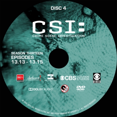 CSi: Crime Scene Investigation - Season 13; disc 4