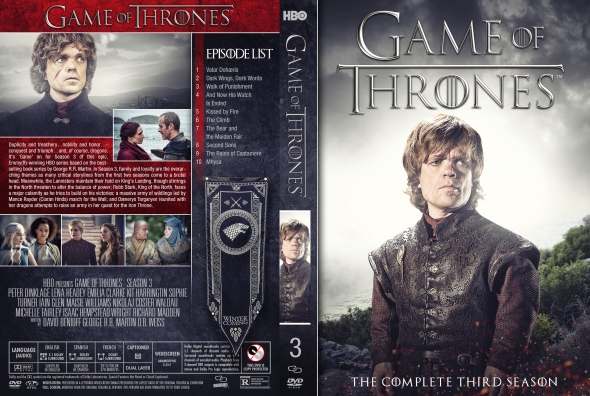 game of thrones season 3 dvd cover art