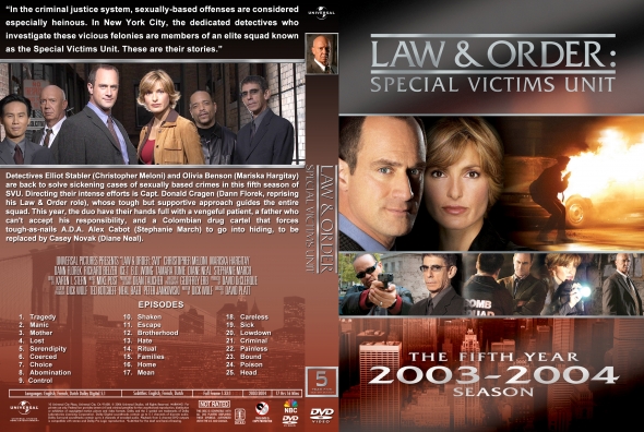 CoverCity - DVD Covers & Labels - Law & Order: SVU - Season 5