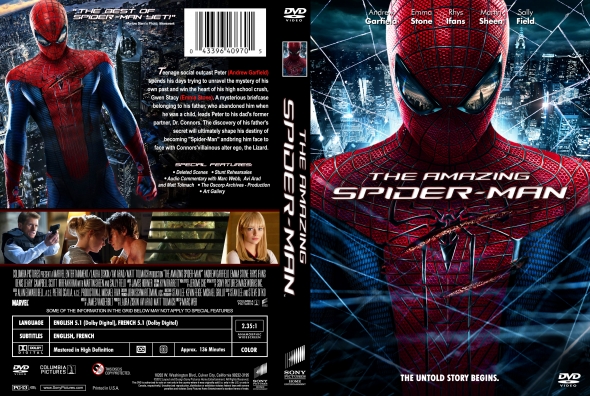 the amazing spiderman dvd cover