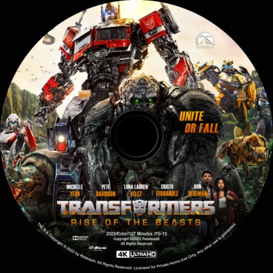 CoverCity - DVD Covers & Labels - Transformers: Rise of the Beasts 4K