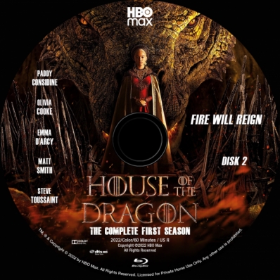 House of the Dragon - Season 1; disk 2