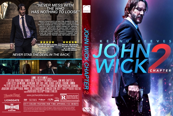 John Wick Chapter 2 2017 Dvd Custom Cover Dvd Cover D