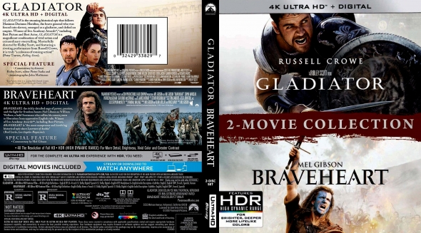 CoverCity - DVD Covers & Labels - Gladiator / Braveheart 4K