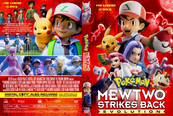 Pokémon - Mewtwo Contra-Ataca - Evolução - Capa DVD  Label DVD -   - Crianção e tradução de capas de Dvd's e Blu-ray's  para colecionadores