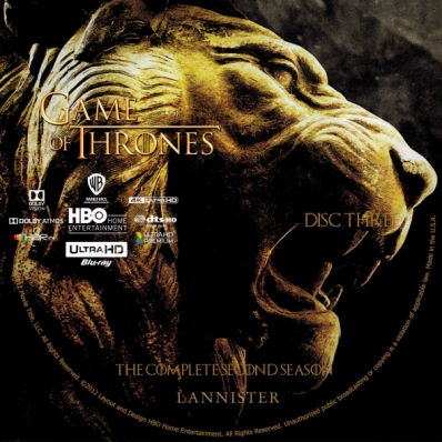 Game of Thrones 4K - Season 2; disc 3