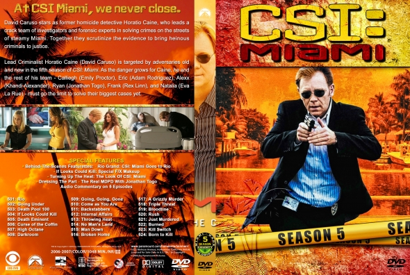 CSI: Miami- Season 5 (spanning spine)