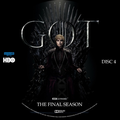 Game of Thrones - Season 8; disc 4 4K