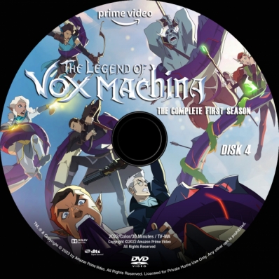 The Legend of Vox Machina - Season 1; disk 4