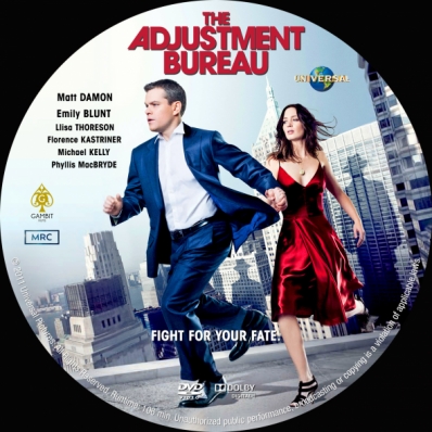 Covercity - Dvd Covers & Labels - The Adjustment Bureau