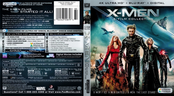  X-Men 3-Film Collection 4K UHD / Blu-ray
