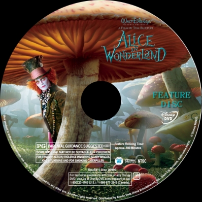 alice in wonderland 2010 dvd cover