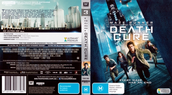 CoverCity - DVD Covers & Labels - Maze Runner: The Death Cure 4K