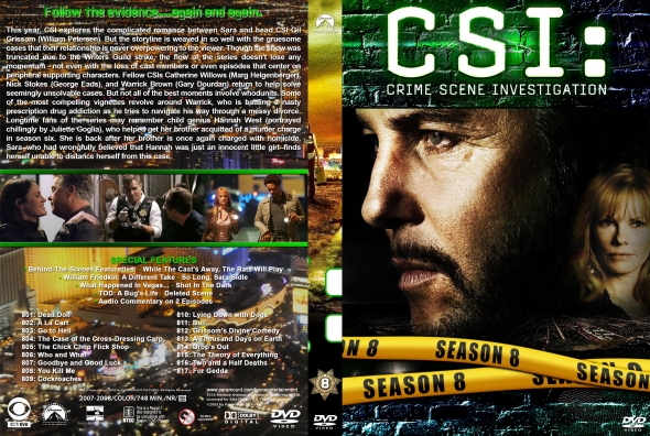 CSI : Crime Scene Investigation - Season 8 (spanning spine)