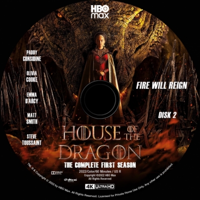 House of the Dragon 4K - Season 1; disk 2