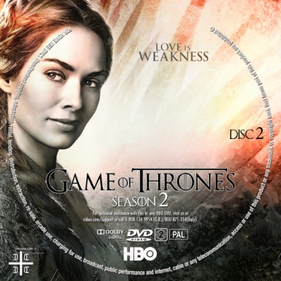 game of thrones season 2 dvd cover art