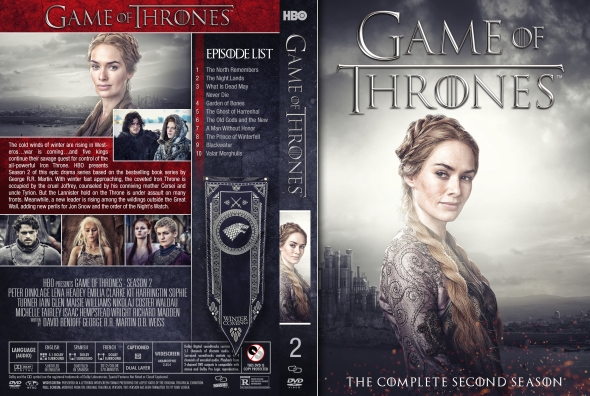 game of thrones season 2 dvd cover art