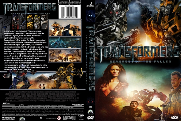 transformers revenge of the fallen dvd cover