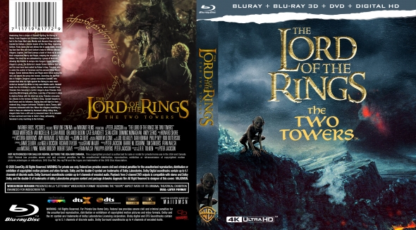 the lord of the rings the two towers dvd cover