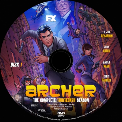 CoverCity - DVD Covers & Labels - Archer - Season 13; disk 1